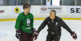 Latvijas izlases treniņš pirms došanās uz Franciju 