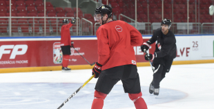 FOTO: Kanādas izlases treniņš "Arēna Rīga" 