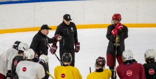 FOTO: Latvijas U-18 hokeja izlases treniņš