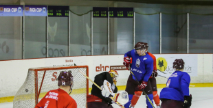 Latvijas izlases treniņš pirms došanās uz Franciju 