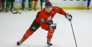 FOTO: Latvijas hokeja izlase aizvada pirmo treniņu gatavojoties pasaules čempionātam