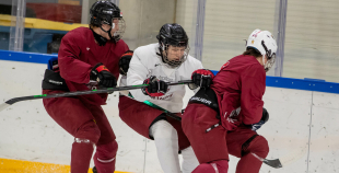 FOTO: Latvijas U-18 hokeja izlases treniņš