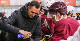 FOTO: Latvijas U-20 hokeja izlases treniņš