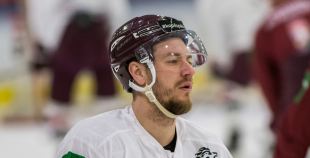 FOTO: Latvijas izlases treniņš "Volvo ledus hallē" (09.04.)