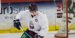 FOTO: Latvijas izlases treniņš "Volvo ledus hallē" (09.04.)