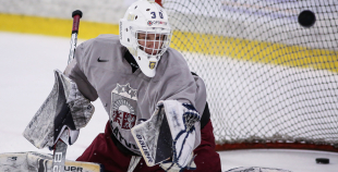 FOTO: Latvijas U-20 hokeja izlases treniņš (02.12)