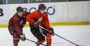 Latvijas izlases treniņš pirms došanās uz Franciju 