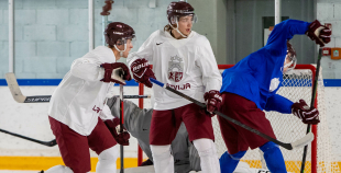 FOTO: Latvijas U-20 valstsvienība turpina gatavoties pasaules čempionātam