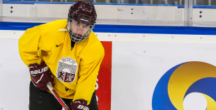 FOTO: Latvijas U-18 izlase "Arēna Rīga" aizvada treniņu pirms pasaules čempionāta 