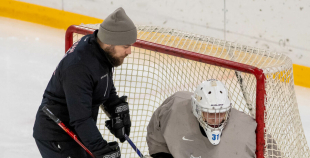 FOTO: Latvijas U-18 hokeja izlases treniņš