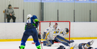 Virslīga: 5. finālspēle: HK Mogo - HK Kurbads 3:4 