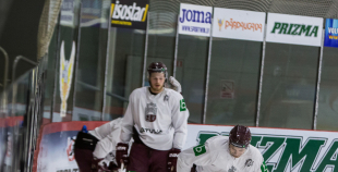 FOTO: Latvijas izlases treniņš "Volvo ledus hallē" (09.04.)