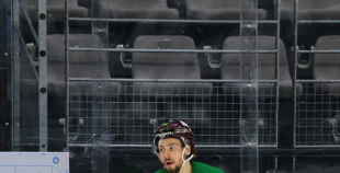 FOTO: Latvijas izlases treniņš Seržī ledus arēnā 