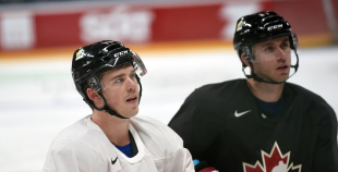 FOTO: Kanādas izlases treniņš "Arēna Rīga" 