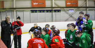 FOTO: Latvijas izlases treniņš pirms došanās uz Dāniju