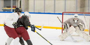 FOTO: Latvijas U-18 hokeja izlases treniņš