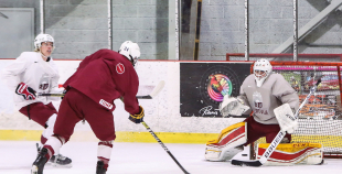 FOTO: Latvijas U-20 hokeja izlases treniņš