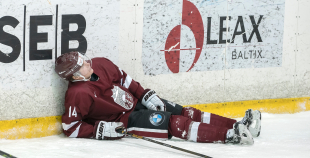 Latvijas hokeja izlases treniņš 24.03.2017.