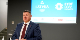 FOTO: Paziņo Latvijas izlases sastāvu un karognesēju Jaunatnes olimpiādei