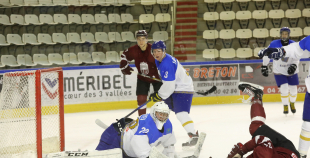 FOTO: Latvija - Kazahstāna (2:3 pēcspēles metienos)