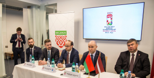 Latvijas Hokeja federācija un Baltkrievijas Hokeja federācija paraksta līgumu par 2021.gada PČ organizēšanu