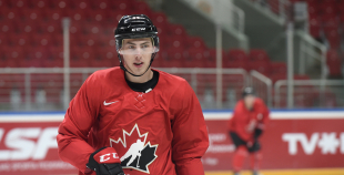 FOTO: Kanādas izlases treniņš "Arēna Rīga" 