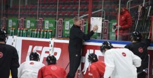 FOTO: Kanādas izlases treniņš "Arēna Rīga" 