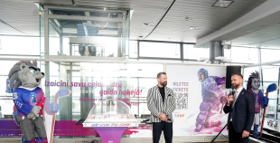 Lidostā “Rīga” atklāta IIHF Pasaules Čempionāta Hokejā informācijas un atpūtas zona faniem