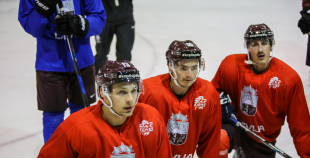 Latvijas izlases treniņš pirms došanās uz Franciju 