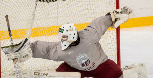FOTO: Latvijas U-18 hokeja izlases treniņš