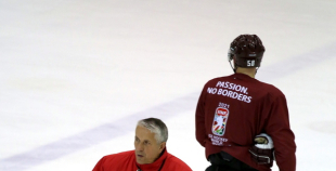 Latvijas hokeja izlases treniņš 06.03.2017.