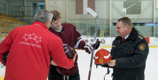 Latvijas hokeja izlases treniņš 24.03.2017.