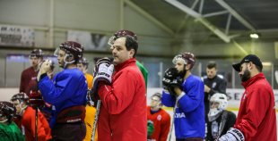 Latvijas izlases treniņš pirms došanās uz Franciju 