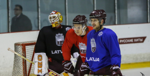 Latvijas izlases treniņš pirms došanās uz Franciju 