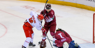 FOTO: Latvija - Baltkrievija 3:2 (pag.)