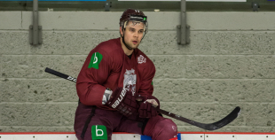 FOTO: Latvijas izlases treniņš "Volvo ledus hallē" (09.04.)