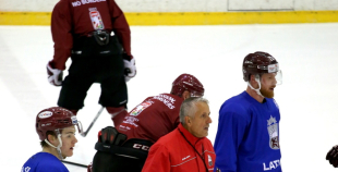 Latvijas hokeja izlases treniņš 06.03.2017.