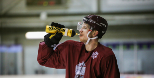 Latvijas izlases treniņš pirms došanās uz Franciju 