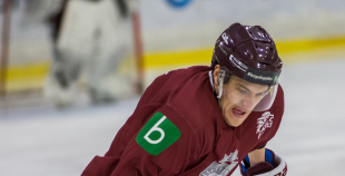 FOTO: Latvijas izlases treniņš "Volvo ledus hallē" (09.04.)