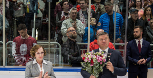 Latvijas hokeja izlase aizraujošā mačā piekāpjas Krievijas valstsvienībai 