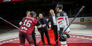 FOTO: Latvija - Kanāda 0:2 