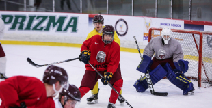 FOTO: Latvijas U-20 hokeja izlases treniņš (02.12)