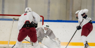 FOTO: Latvijas U-18 hokeja izlases treniņš