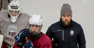 FOTO: Latvijas U-18 hokeja izlases treniņš