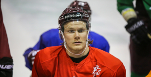 Latvijas izlases treniņš pirms došanās uz Franciju 