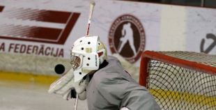 Latvijas hokeja izlases treniņš