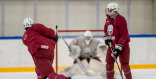 FOTO: Latvijas U-18 hokeja izlases treniņš