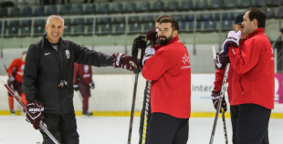 Latvijas hokeja izlase aizvada pirmo treniņu pirms gaidāmā turnīra Francijā