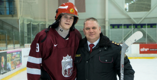 Latvijas hokeja izlases treniņš 24.03.2017.