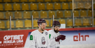FOTO: Latvijas izlases treniņš "Volvo ledus hallē" (09.04.)